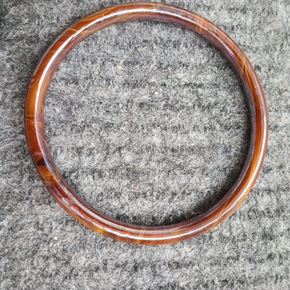 BROWN QUARTZ BRACELET BANGLE 2-3/4" DIAM. WOMEN'S - Picture 1 of 4